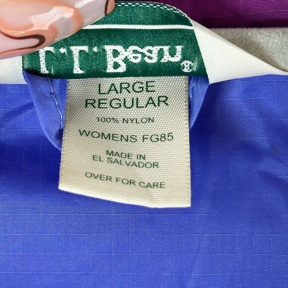 Vintage L.L. Bean 90's women's quarter zip LIGHTWEIGHT windbreaker sz large - Picture 5 of 7